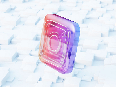 Instagram 3D icon 3d 3d art animation blender3d crypto crypto art cryptoart dribbble glass graphic design icon logo motion graphics motiongraphics nft nft art nftart render soft ui