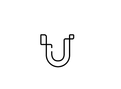 Icon - U design graphic design icon typography vector