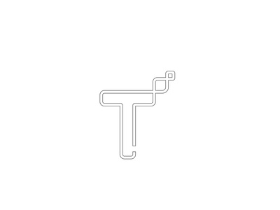 Icon T - Outline design graphic design icon typography vector