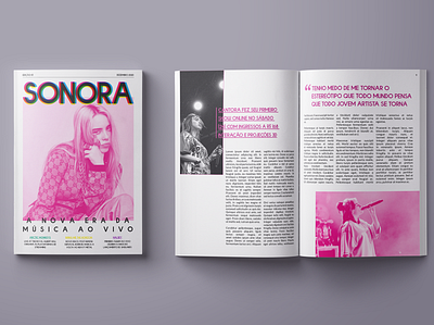 Sonora Music Magazine editorial design indesign magazine magazine cover photoshop