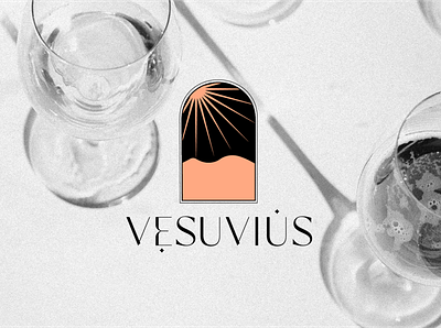 Vesuvius brand identity branding branding concept elegant design illustrator logo photoshop vector wine