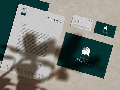 Vesuvius - Brand Stationery brand identity branding branding design illustrator logo logo design photoshop stationery design