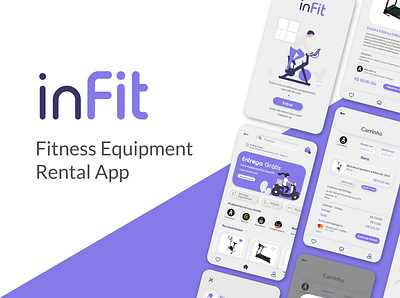 InFit - Fitness Equipment Rental App app design fitness interface design mobile ui ux