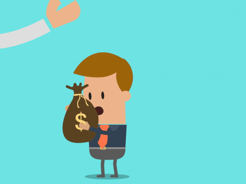 Free Money! cash character gif giftsapp illustration illustrations money