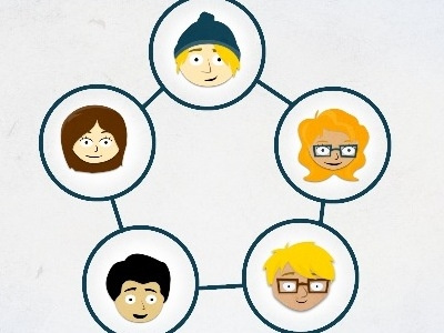 Your Network character design explainer illustration network