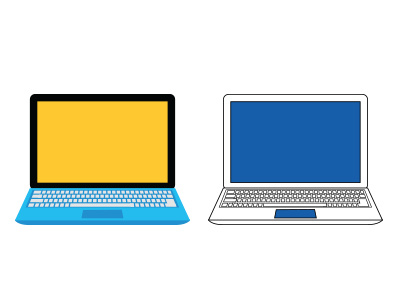 Laptops computer illustration laptops