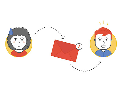 Sending Email email illustration people