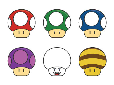 Mario Mushrooms