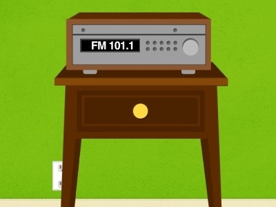 Stereo On End Table illustration