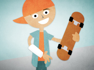 Skater Dude explainer video illustration