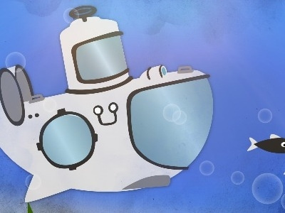 Submarine explainer video illustration