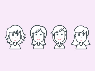Avatars avatars design head people person women