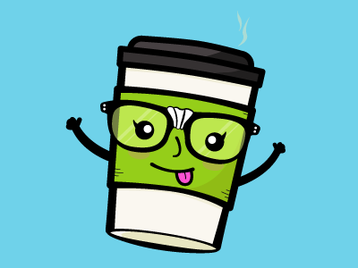 Coffee Nerd coffee cute drink food kawaii morning nerd