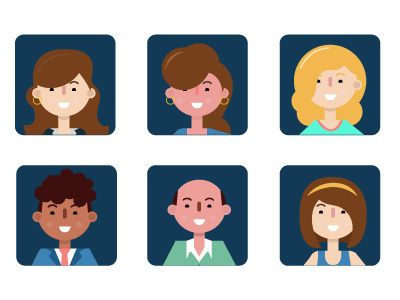 Character Avatars b2b business girl guy people avatars character
