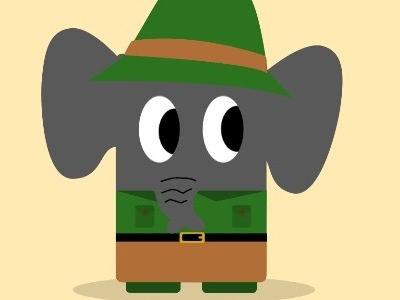 Elephant explainer video illustration