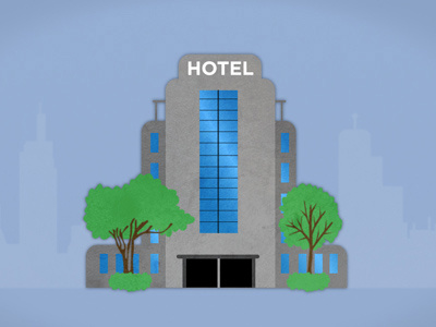 Hotel explainer video illustration