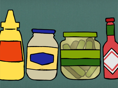 Condiments illustration