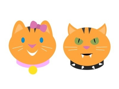 Good Kitty / Bad Kitty animal cat illustration