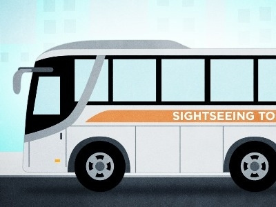 Tour Bus explainer video illustration