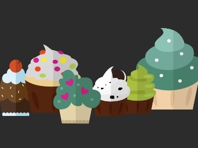 Cupcakes! explainer video food illustration