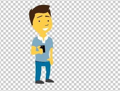 Guy explainer video illustration