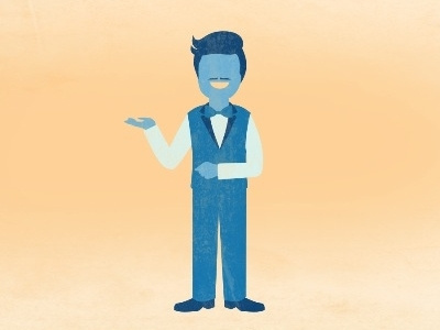 Butler character illustration