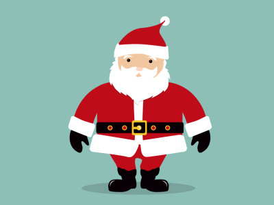 Santa character christmas illustration