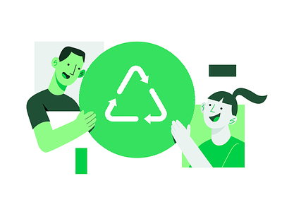 Recycling community awareness community design friends identity illustration recycle recycling ui