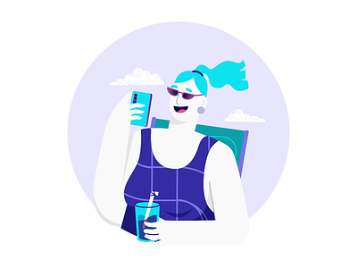 Your bills in one place II bills chillin chilling credit card payment creditcard illustration illustration art ui vector