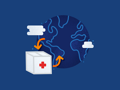 Medical resources commercialization icon illustration medical resources world