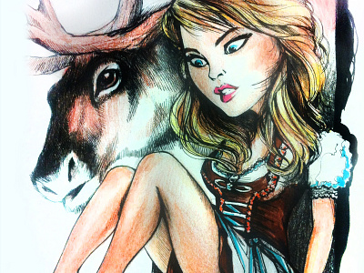 Finland girl with deer