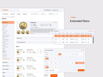 Web design - OtoZłoto - product page