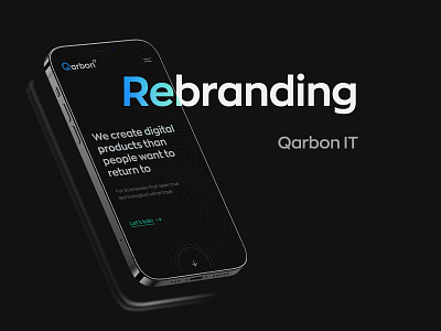 Redesign - QarbonIT website - mobile branding design graphic design logo mobile rebranding redesign ui ux web design website