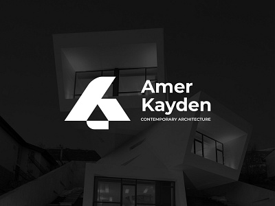 Amer Kayden Contemporary Architecture Logo abstract logo am logo architecture logo branding design graphic design illustration letter am logo logotype minimal logo