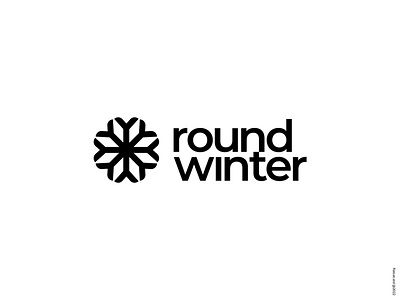 Round Winter abstract logo branding design graphic design illustration logo logotype minimal logo roundwinter vector winter winterlogo wordlogo