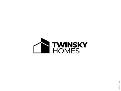 Twinsky Homes Logo abstract logo branding building logo design graphic design home logo house logo illustration logo logotype minimal logo realestate logo realtor logo vector