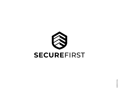 Securefirst Logo abstract logo branding design emblemlogo graphic design guardlogo illustration logo logotype minimal logo padlocklogo securitylogo vector