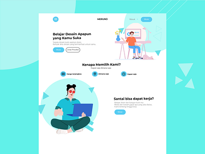 Learn Landing Page UX-UI Design design jhozy landingpage ui ux