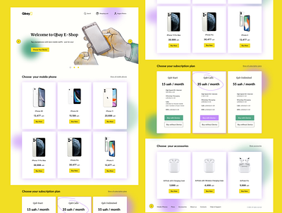 E-commerce website UI design flat minimal ui web