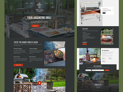 Toro Grill design flat minimal web