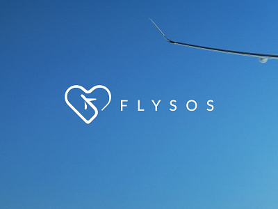 Flysos hearth logo logotype plane