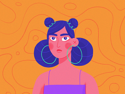 Portrait character digital art digital illustration face girl illustration illustration design