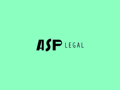 ASP Legal brand branding graphic design lettering letters logo logo design logotype typography