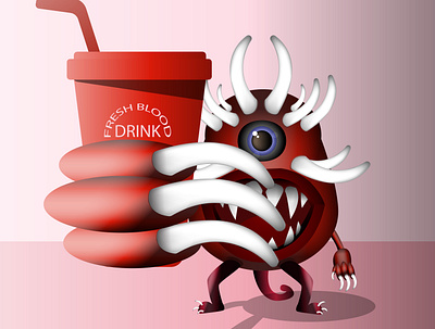 Cartoon character of a monster art cartoon character concept cup design dribbbleweeklywarmup fresh graphic design hallowen horns icon illustration monster vector