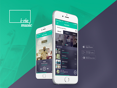 I-rie Music Mobile App app mobile ux ui music player sound system