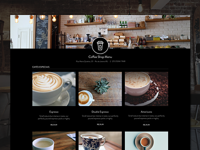 Yummmy - Coffee Shop Menu coffee design food menu ui ux web
