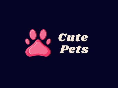 Cute Pets branding design graphic design logo tasarı