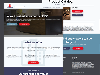 Specialized Building Systems blue branding business design responsive ui ui design ux web design wireframes