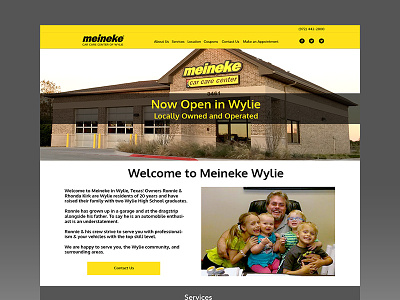 Dribbble Meineke black car homepage mechanic small business ui ux web design yellow
