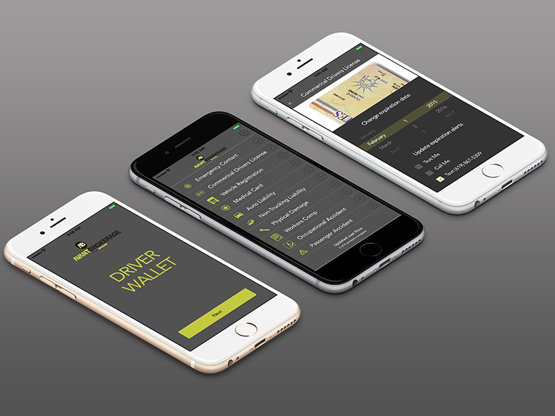 AvantApp mobile app app design ui design insurance broker